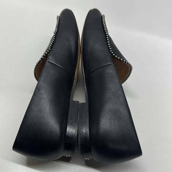 Coach Harper Loafers Leather Metal Beaded Slip On Shoes Black Silver Size 9 - Picture 7 of 11